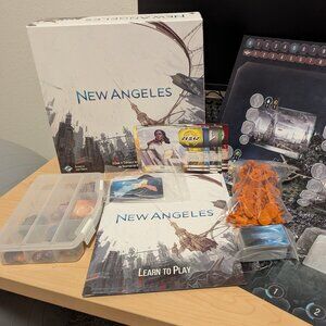 Fantasy Flight Games New Angeles Strategic Family Boardgame SciFi Cyberpunk Cmpl